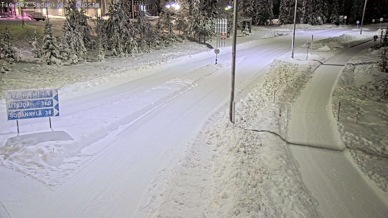 Weather Camera Image Väg 962 Sodankylä, Luosto, Sodankylä, Lappi