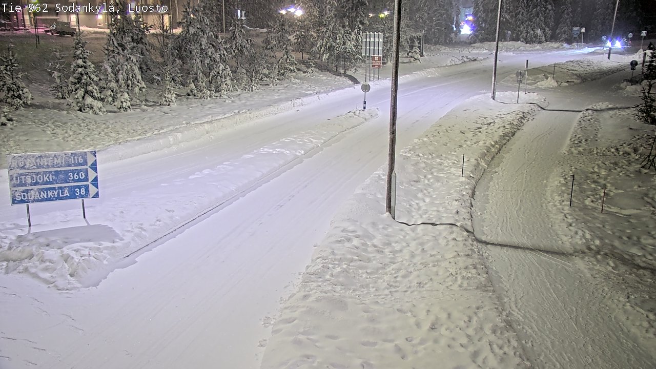 Weather Camera Image Väg 962 Sodankylä, Luosto, Sodankylä, Lappi
