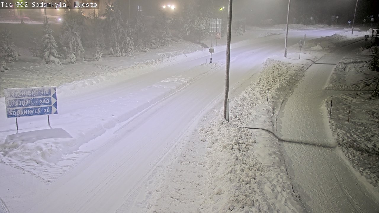 Weather Camera Image Väg 962 Sodankylä, Luosto, Sodankylä, Lappi