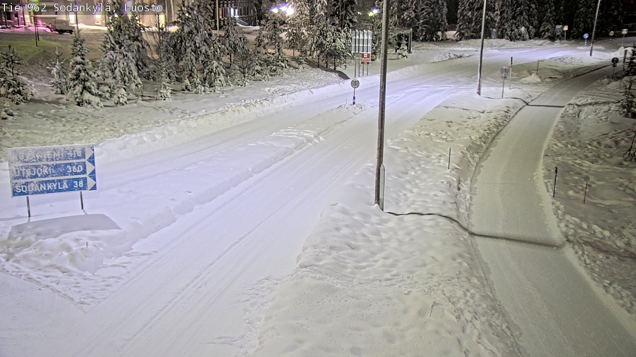 Weather Camera Image Väg 962 Sodankylä, Luosto, Sodankylä, Lappi
