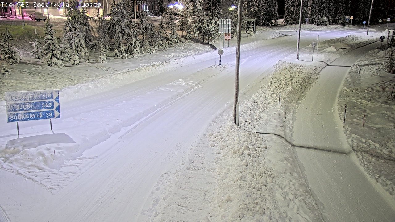 Weather Camera Image Väg 962 Sodankylä, Luosto, Sodankylä, Lappi