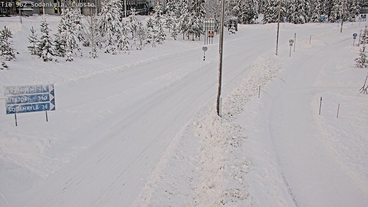 Weather Camera Image Väg 962 Sodankylä, Luosto, Sodankylä, Lappi