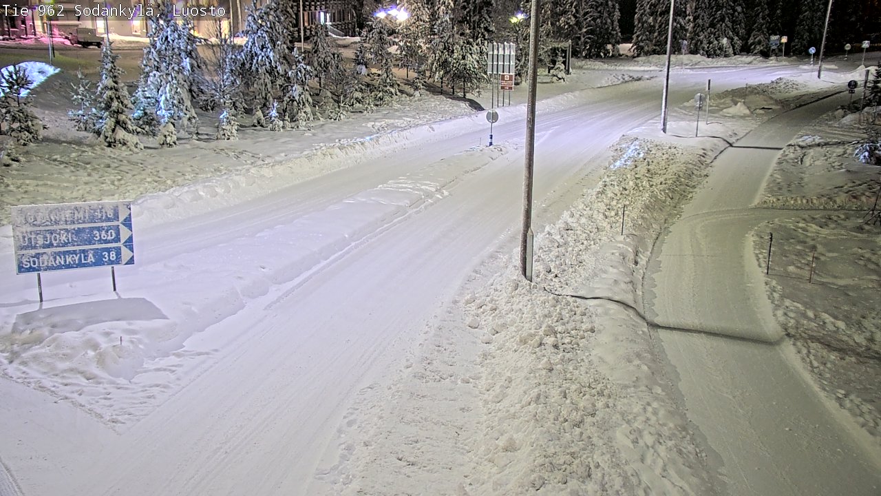 Weather Camera Image Väg 962 Sodankylä, Luosto, Sodankylä, Lappi