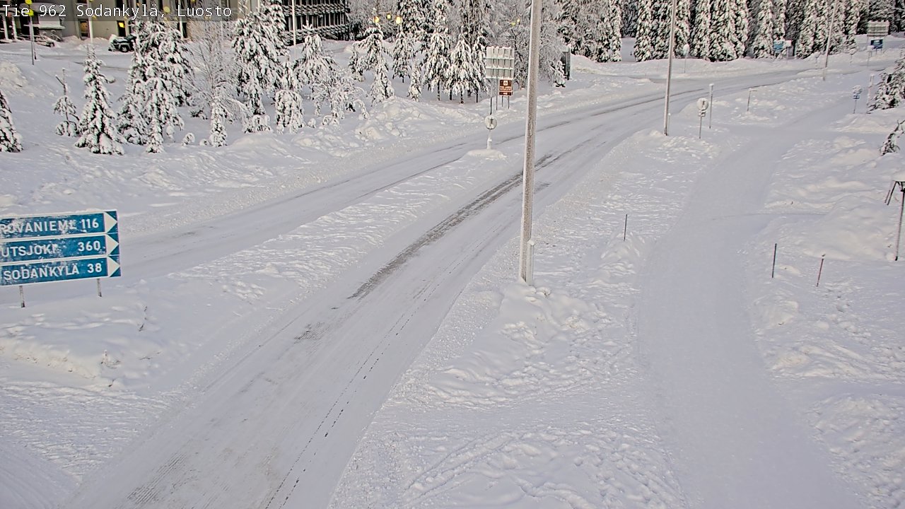 Weather Camera Image Road 962 Sodankylä, Luosto, Sodankylä, Lappi