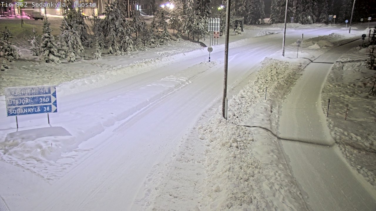 Weather Camera Image Väg 962 Sodankylä, Luosto, Sodankylä, Lappi