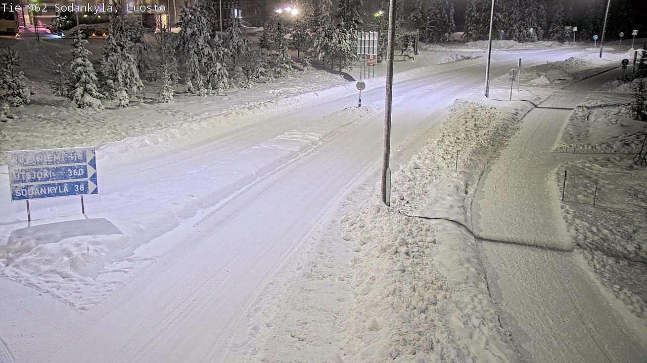 Weather Camera Image Väg 962 Sodankylä, Luosto, Sodankylä, Lappi