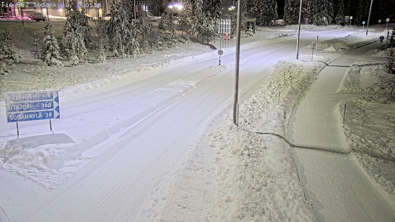 Weather Camera Image Väg 962 Sodankylä, Luosto, Sodankylä, Lappi
