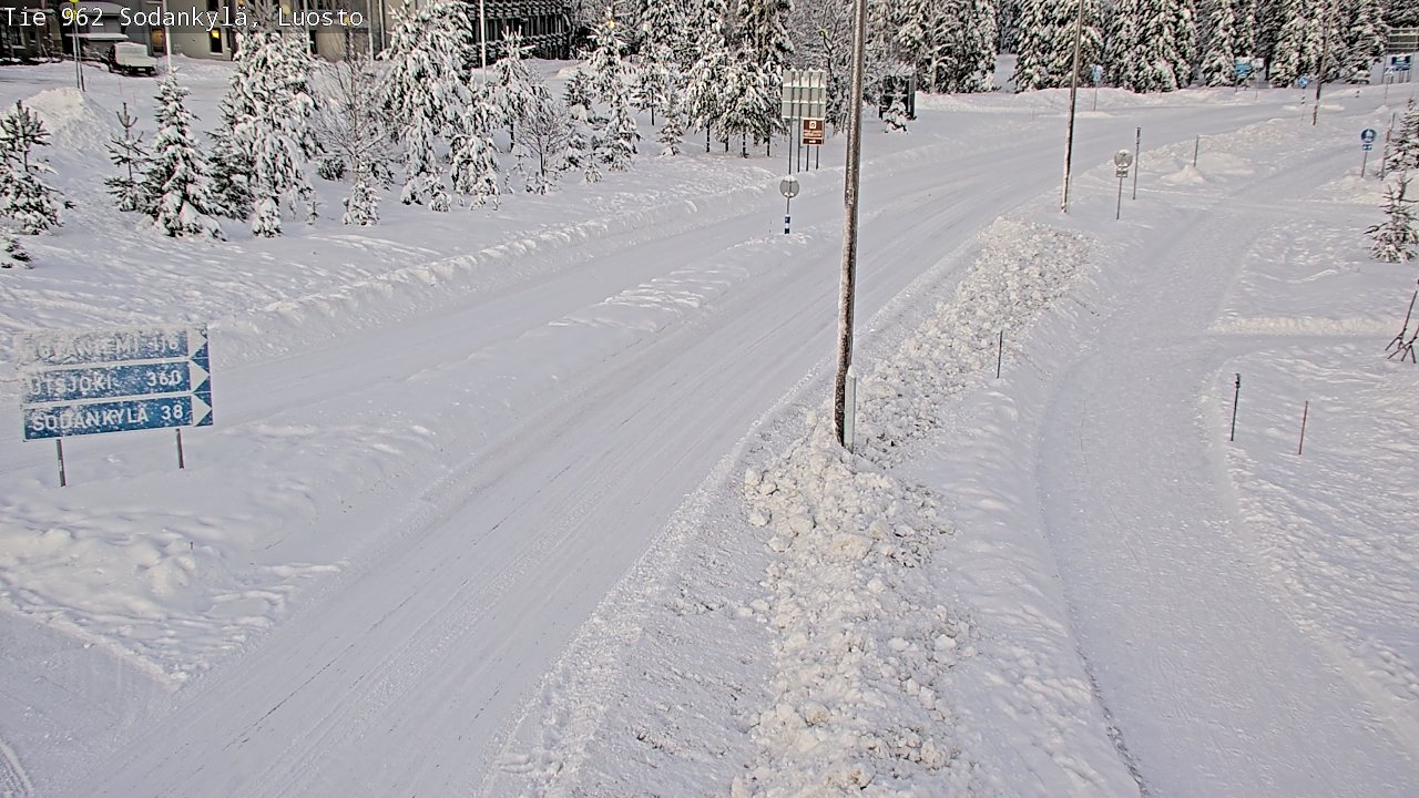 Weather Camera Image Väg 962 Sodankylä, Luosto, Sodankylä, Lappi
