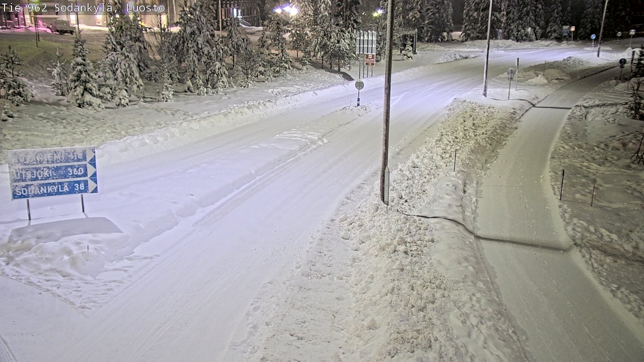 Weather Camera Image Väg 962 Sodankylä, Luosto, Sodankylä, Lappi