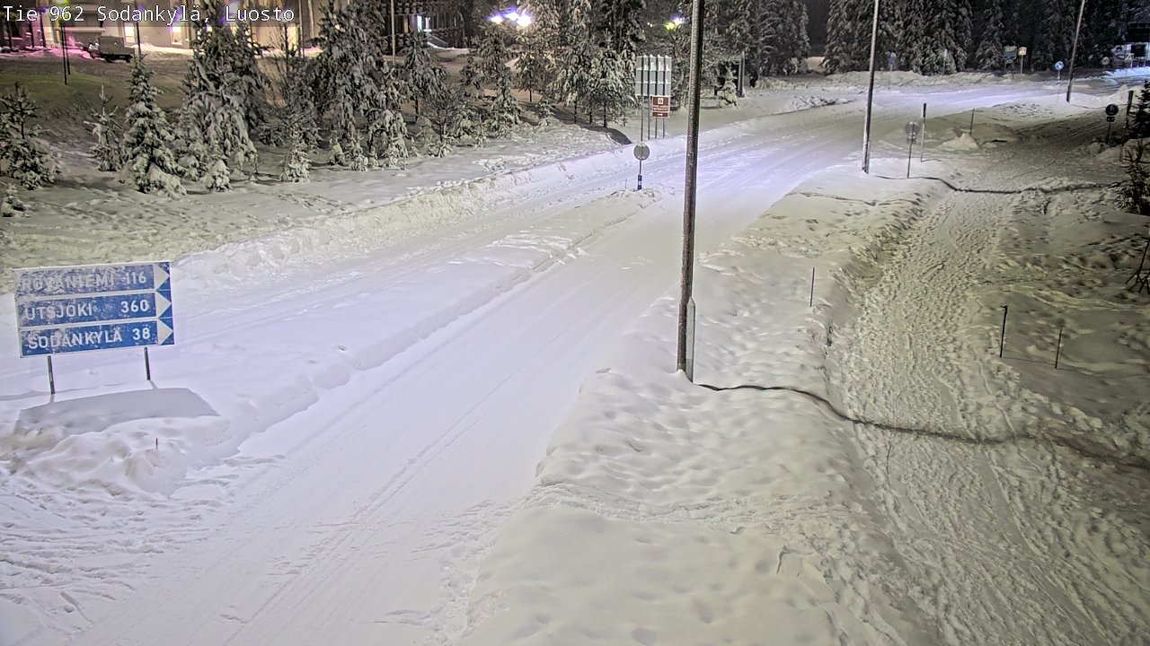 Weather Camera Image Väg 962 Sodankylä, Luosto, Sodankylä, Lappi