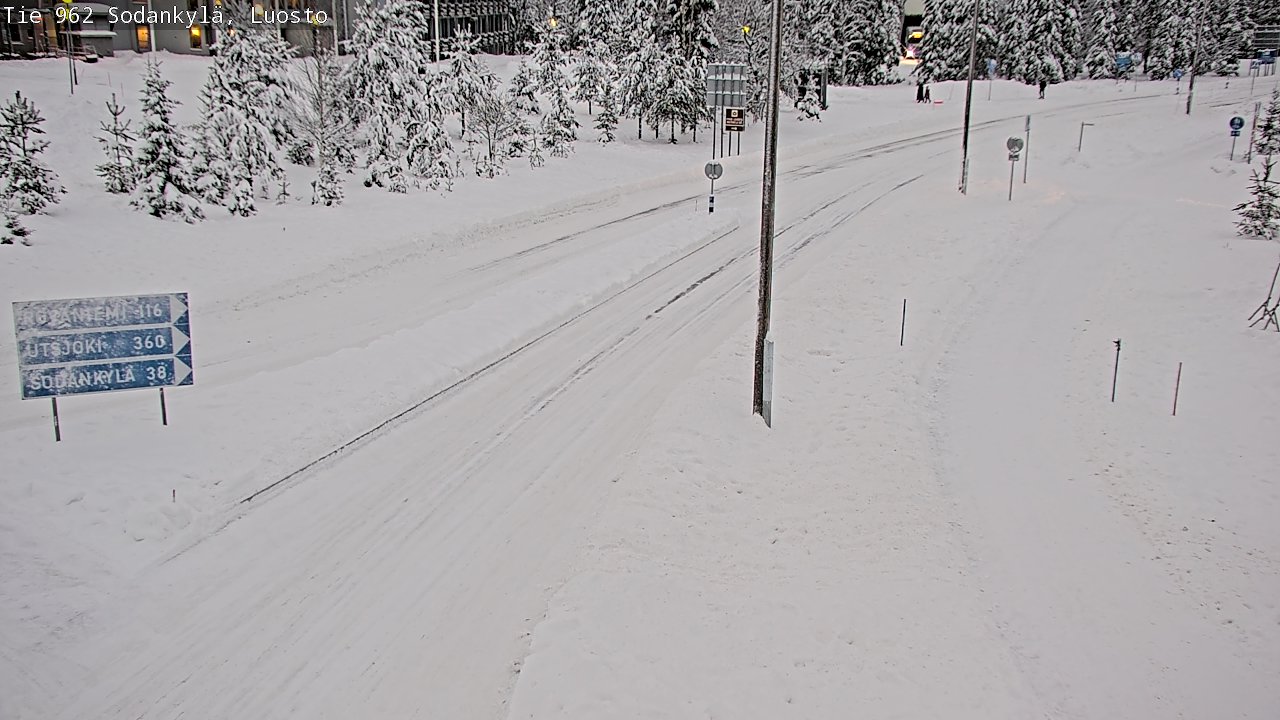 Weather Camera Image Väg 962 Sodankylä, Luosto, Sodankylä, Lappi