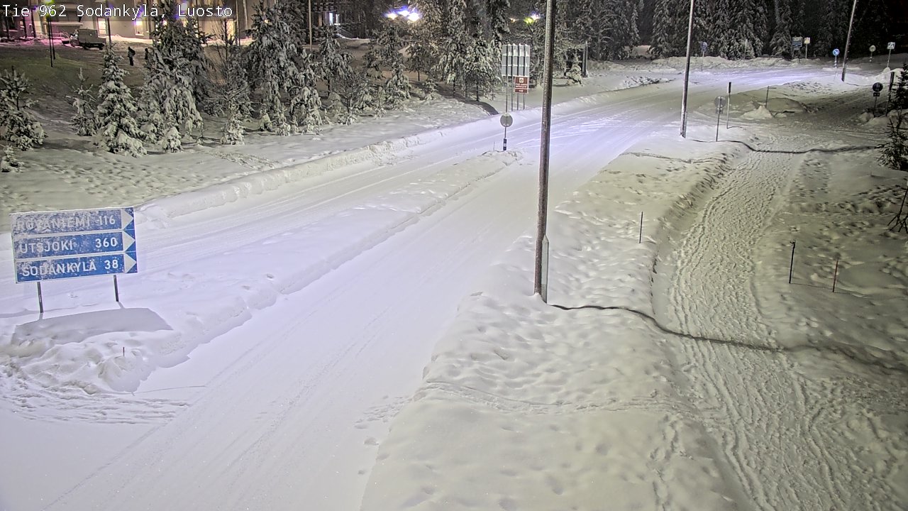 Weather Camera Image Väg 962 Sodankylä, Luosto, Sodankylä, Lappi