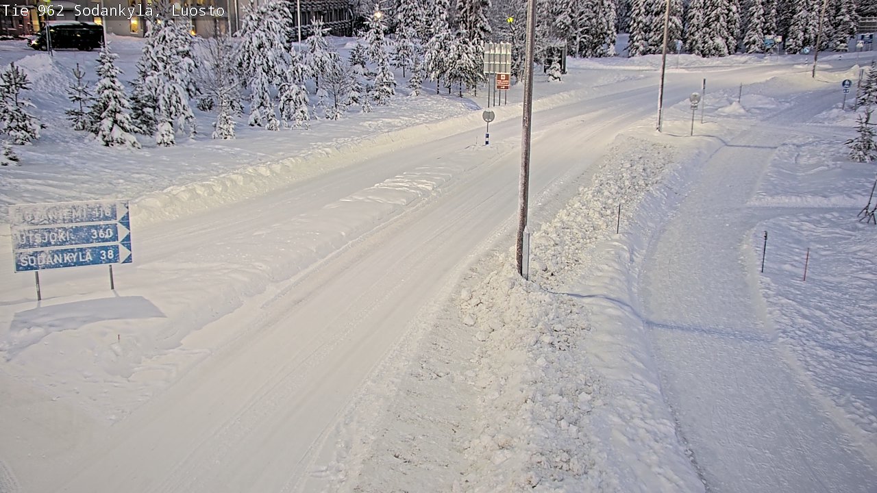 Weather Camera Image Väg 962 Sodankylä, Luosto, Sodankylä, Lappi