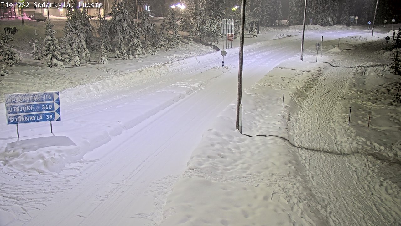 Weather Camera Image Väg 962 Sodankylä, Luosto, Sodankylä, Lappi