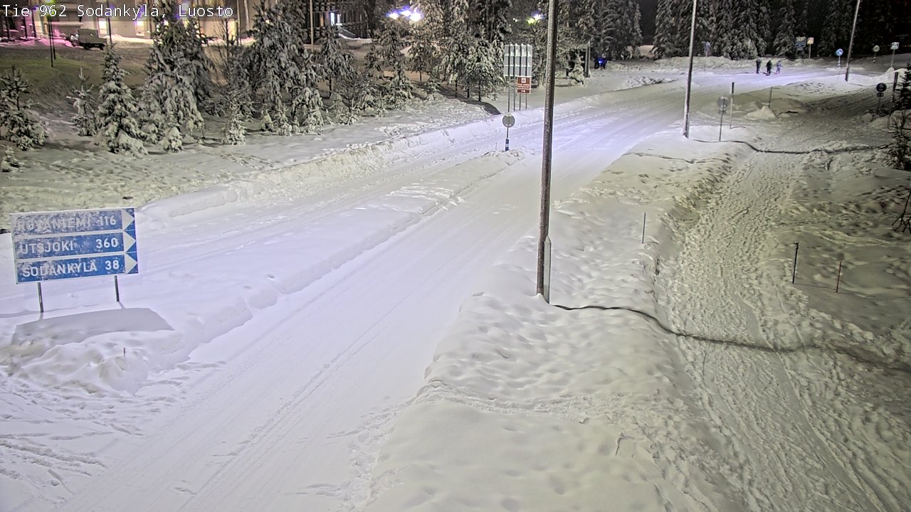 Weather Camera Image Väg 962 Sodankylä, Luosto, Sodankylä, Lappi