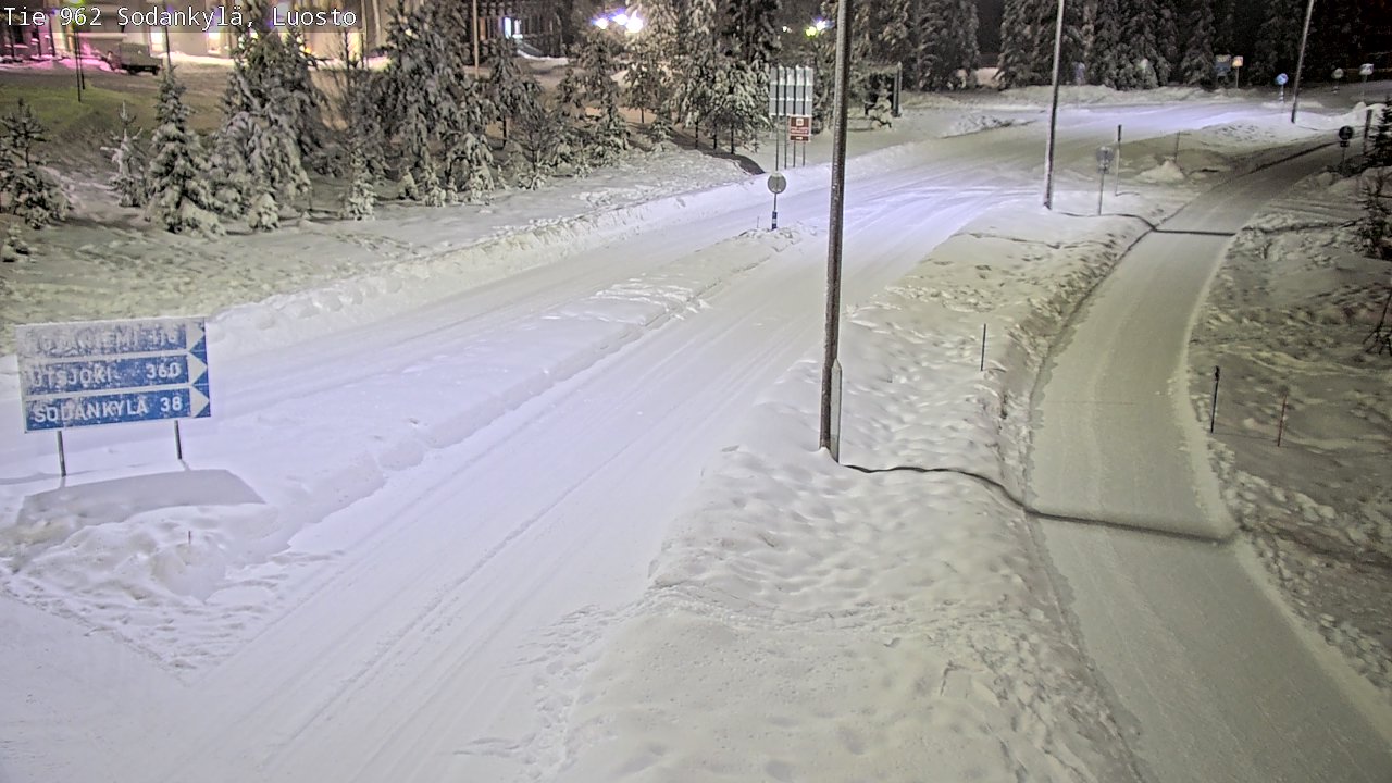 Weather Camera Image Väg 962 Sodankylä, Luosto, Sodankylä, Lappi