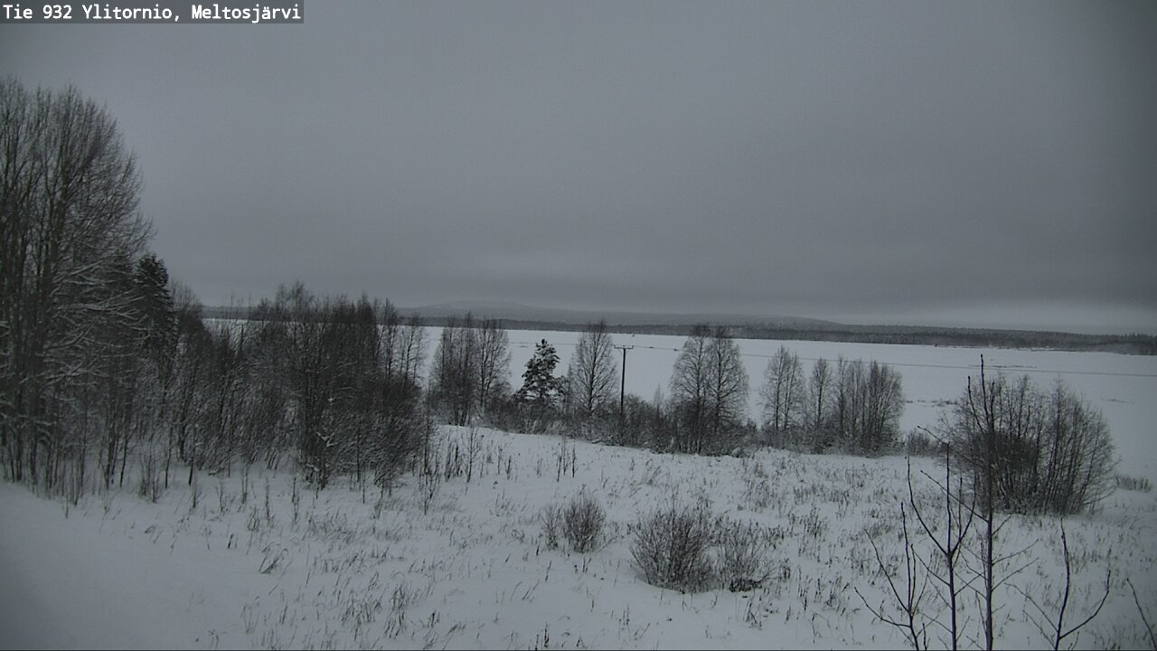 Weather Camera Image Väg 932 Övertorneå, Meltosjä, Ylitornio, Lappi