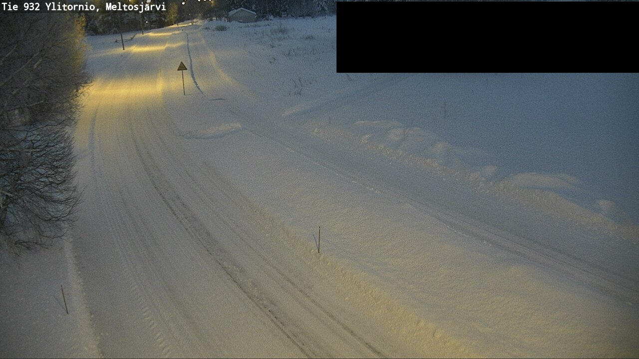 Weather Camera Image Väg 932 Övertorneå, Meltosjä, Ylitornio, Lappi