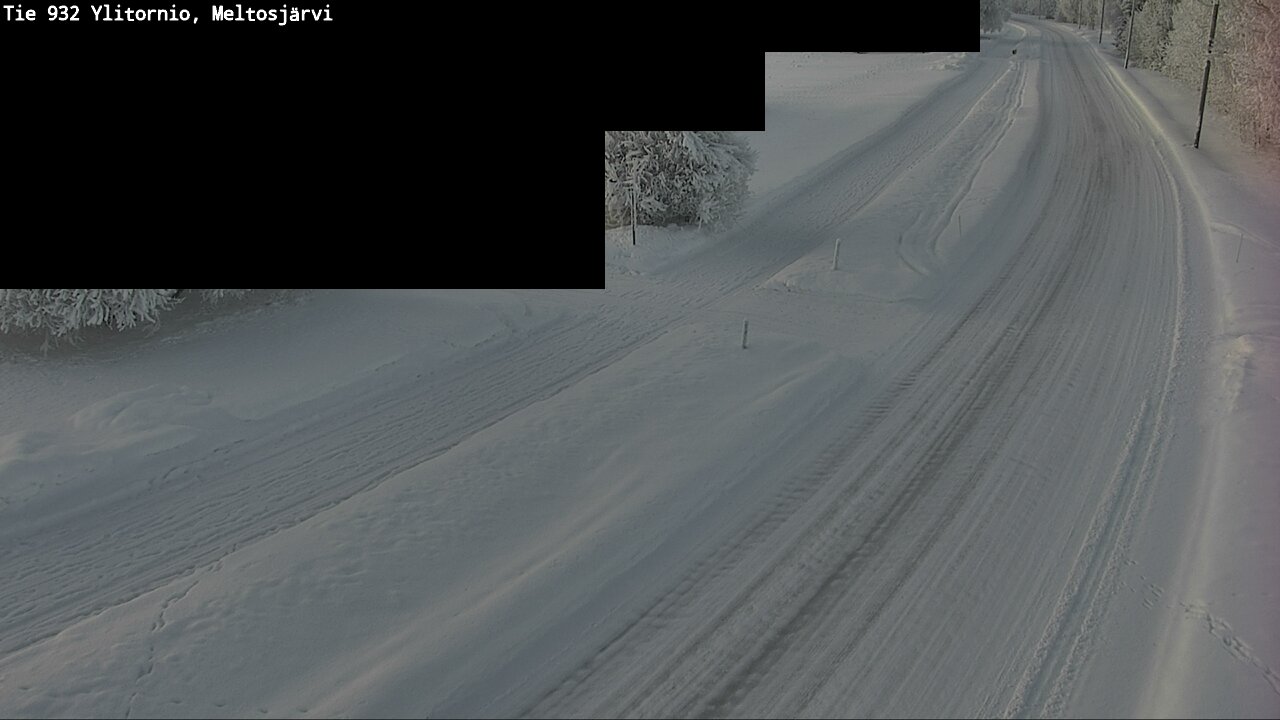 Weather Camera Image Road 932 Ylitornio, Meltosjärv, Ylitornio, Lappi