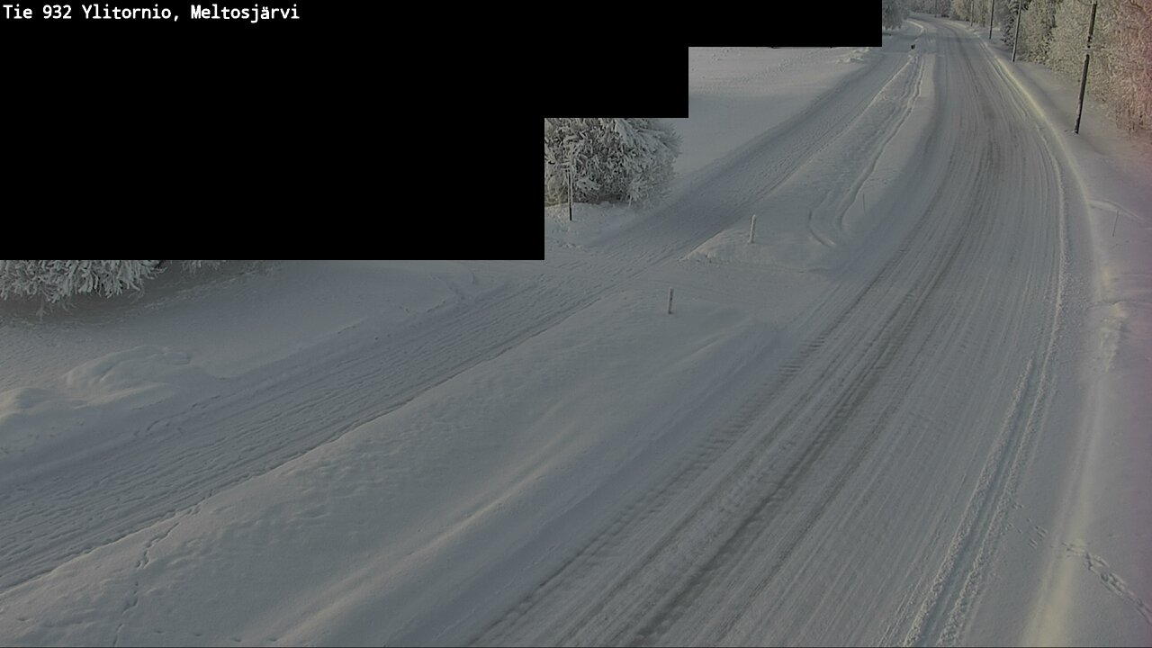 Weather Camera Image Road 932 Ylitornio, Meltosjärv, Ylitornio, Lappi