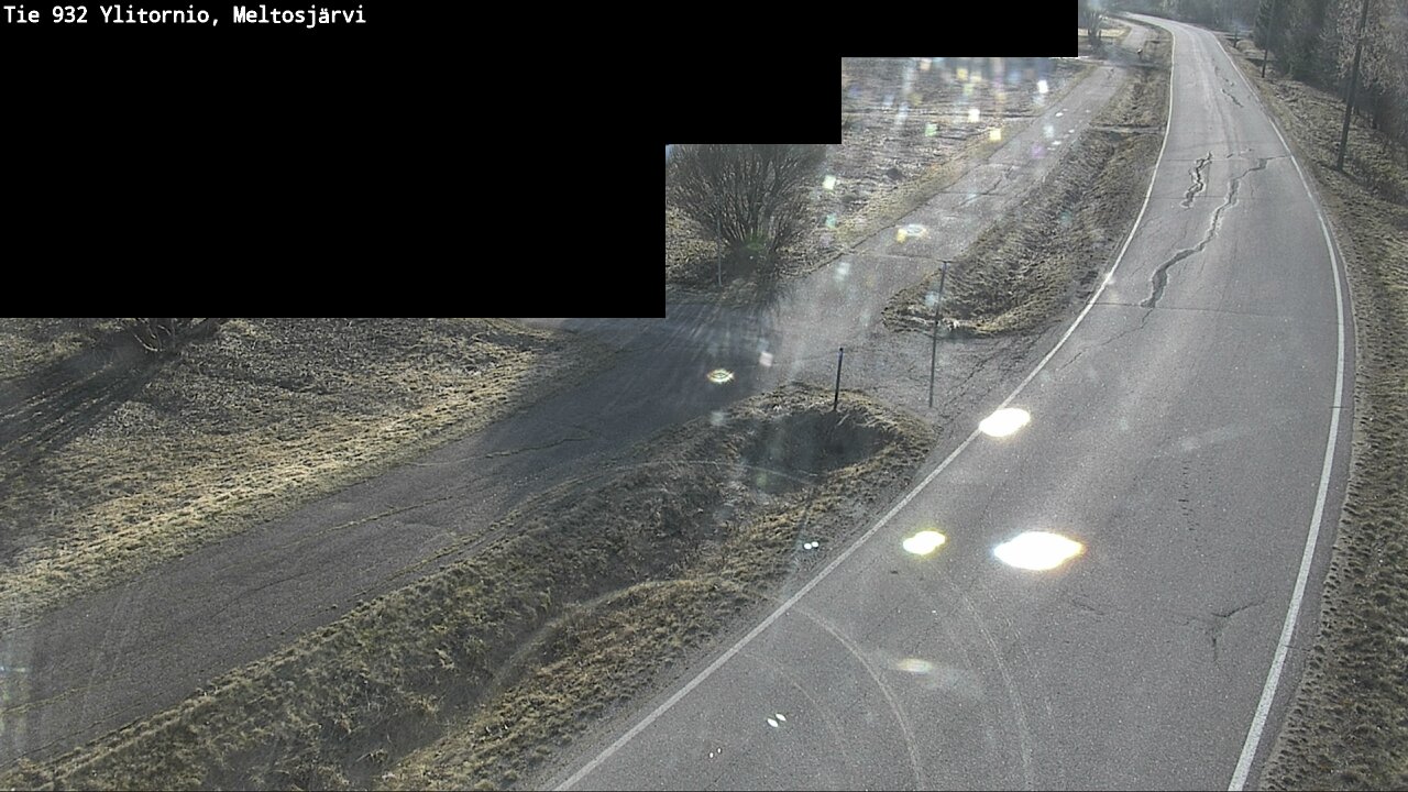 Weather Camera Image Väg 932 Övertorneå, Meltosjä, Ylitornio, Lappi