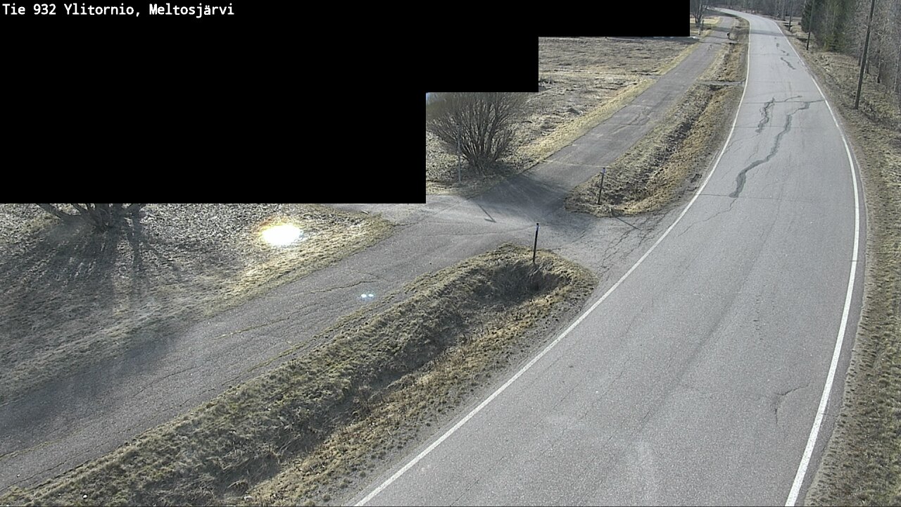 Weather Camera Image Väg 932 Övertorneå, Meltosjä, Ylitornio, Lappi