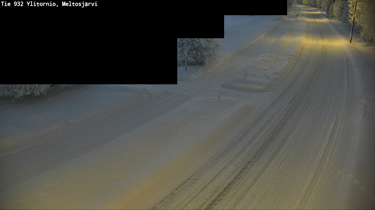 Weather Camera Image Road 932 Ylitornio, Meltosjärv, Ylitornio, Lappi