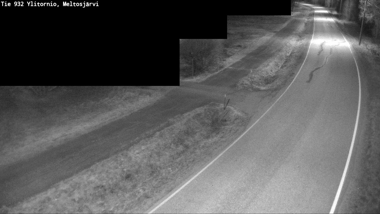 Weather Camera Image Väg 932 Övertorneå, Meltosjä, Ylitornio, Lappi