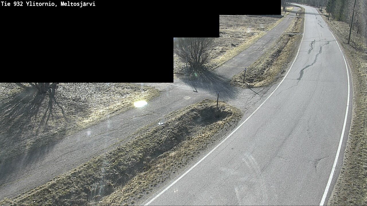 Weather Camera Image Väg 932 Övertorneå, Meltosjä, Ylitornio, Lappi