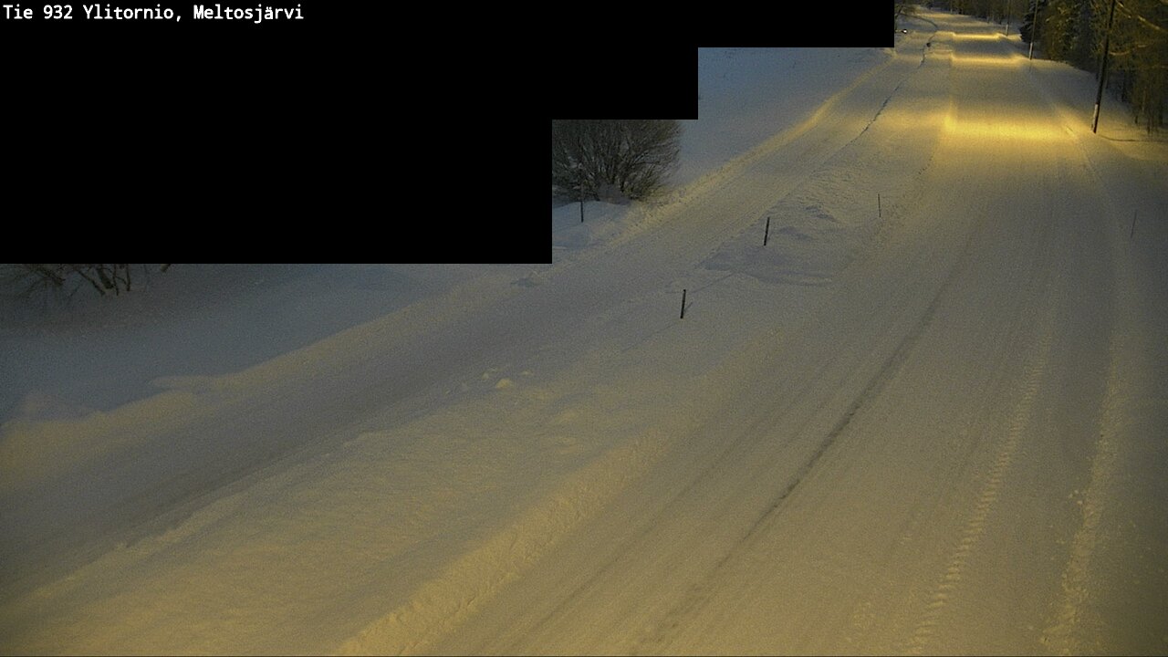 Weather Camera Image Road 932 Ylitornio, Meltosjärv, Ylitornio, Lappi
