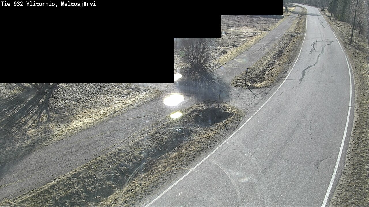 Weather Camera Image Väg 932 Övertorneå, Meltosjä, Ylitornio, Lappi