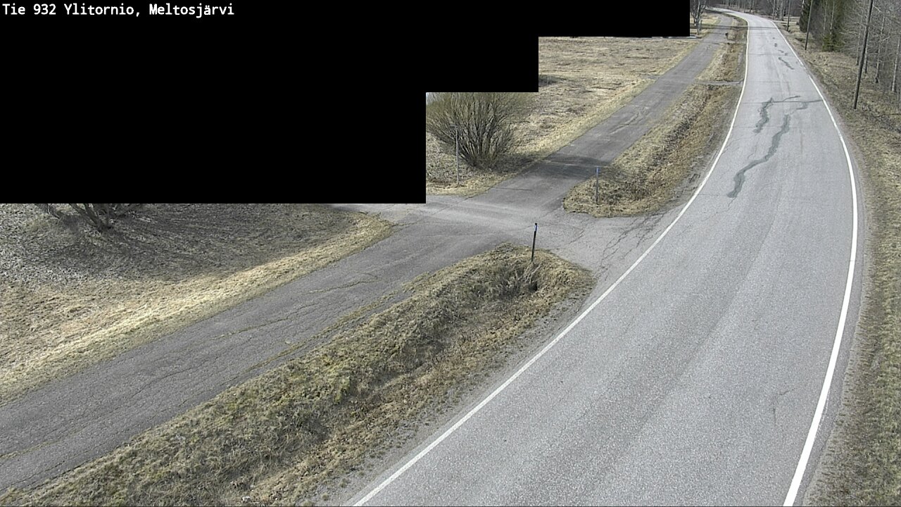 Weather Camera Image Väg 932 Övertorneå, Meltosjä, Ylitornio, Lappi