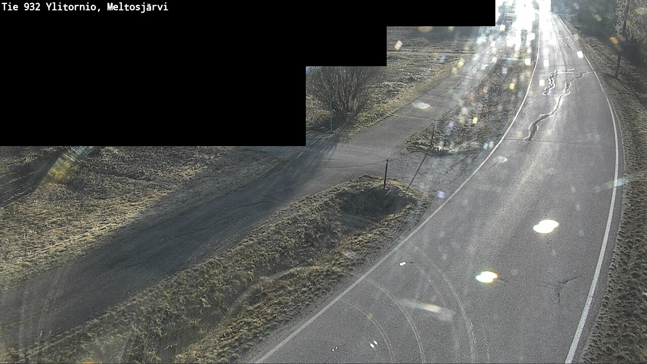 Weather Camera Image Väg 932 Övertorneå, Meltosjä, Ylitornio, Lappi