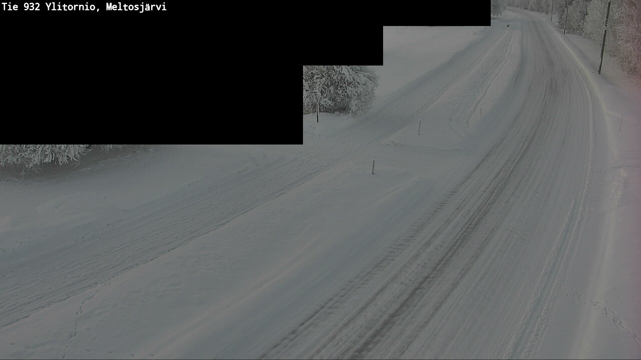 Weather Camera Image Road 932 Ylitornio, Meltosjärv, Ylitornio, Lappi