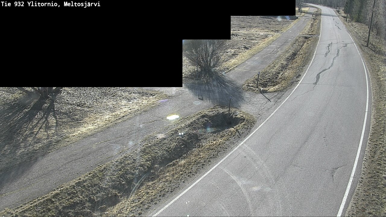 Weather Camera Image Väg 932 Övertorneå, Meltosjä, Ylitornio, Lappi