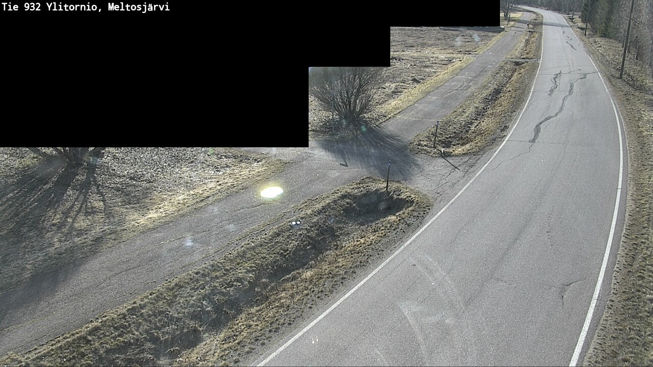 Weather Camera Image Väg 932 Övertorneå, Meltosjä, Ylitornio, Lappi