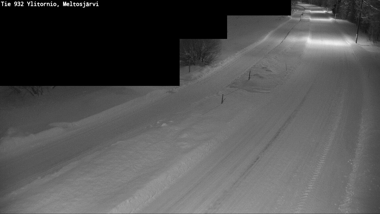 Weather Camera Image Road 932 Ylitornio, Meltosjärv, Ylitornio, Lappi
