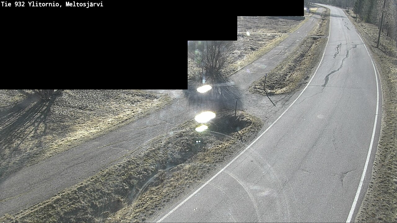 Weather Camera Image Väg 932 Övertorneå, Meltosjä, Ylitornio, Lappi