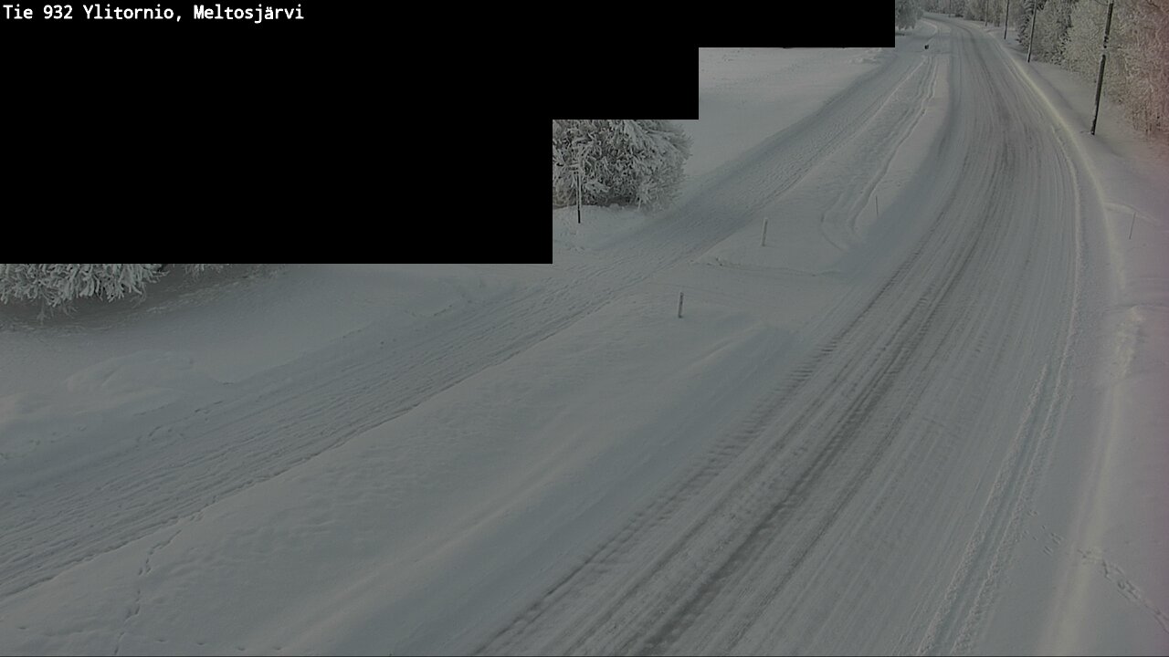 Weather Camera Image Road 932 Ylitornio, Meltosjärv, Ylitornio, Lappi