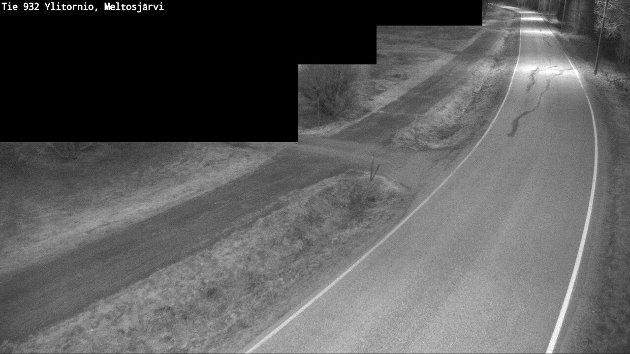 Weather Camera Image Väg 932 Övertorneå, Meltosjä, Ylitornio, Lappi