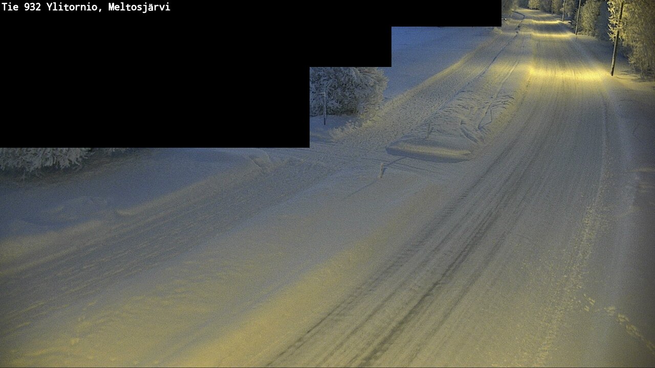 Weather Camera Image Road 932 Ylitornio, Meltosjärv, Ylitornio, Lappi