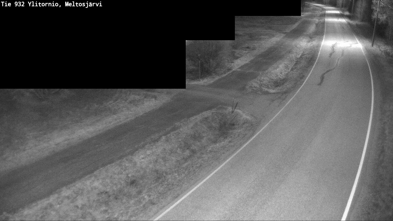 Weather Camera Image Väg 932 Övertorneå, Meltosjä, Ylitornio, Lappi