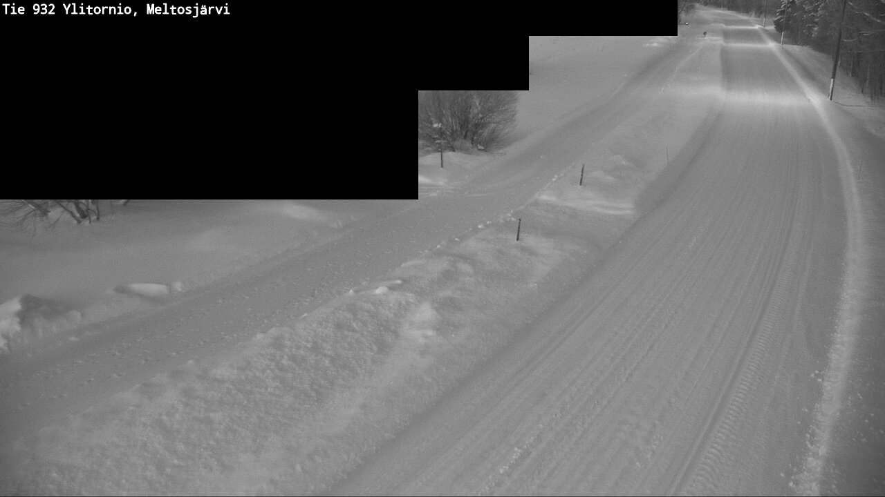Weather Camera Image Road 932 Ylitornio, Meltosjärv, Ylitornio, Lappi