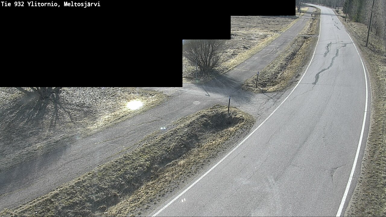 Weather Camera Image Väg 932 Övertorneå, Meltosjä, Ylitornio, Lappi