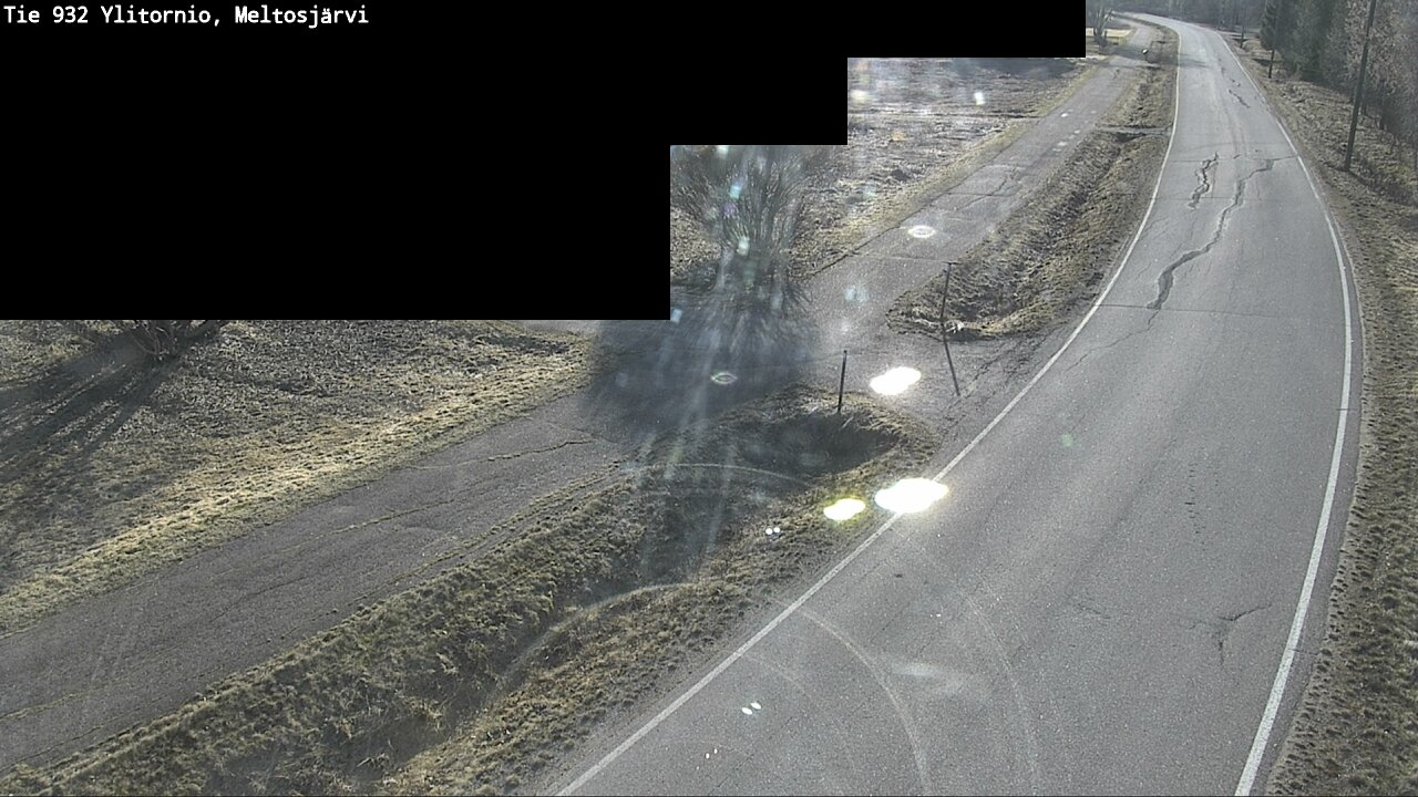 Weather Camera Image Väg 932 Övertorneå, Meltosjä, Ylitornio, Lappi