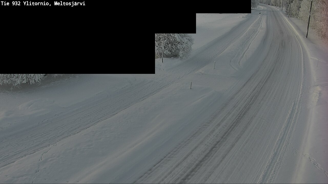 Weather Camera Image Road 932 Ylitornio, Meltosjärv, Ylitornio, Lappi