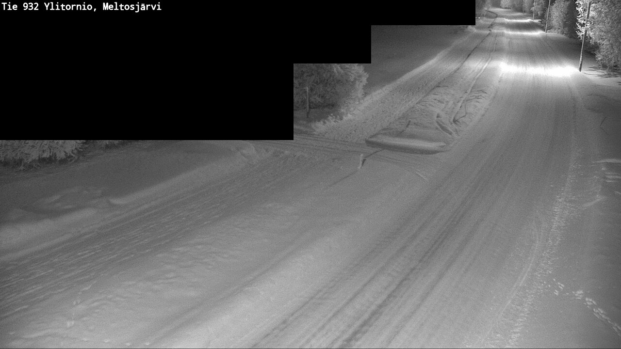 Weather Camera Image Väg 932 Övertorneå, Meltosjä, Ylitornio, Lappi