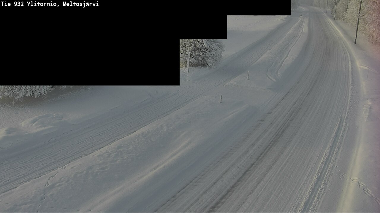 Weather Camera Image Road 932 Ylitornio, Meltosjärv, Ylitornio, Lappi