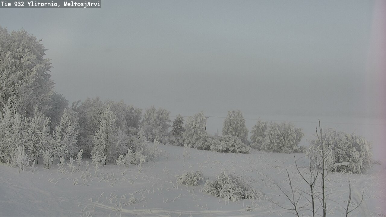 Weather Camera Image Väg 932 Övertorneå, Meltosjä, Ylitornio, Lappi