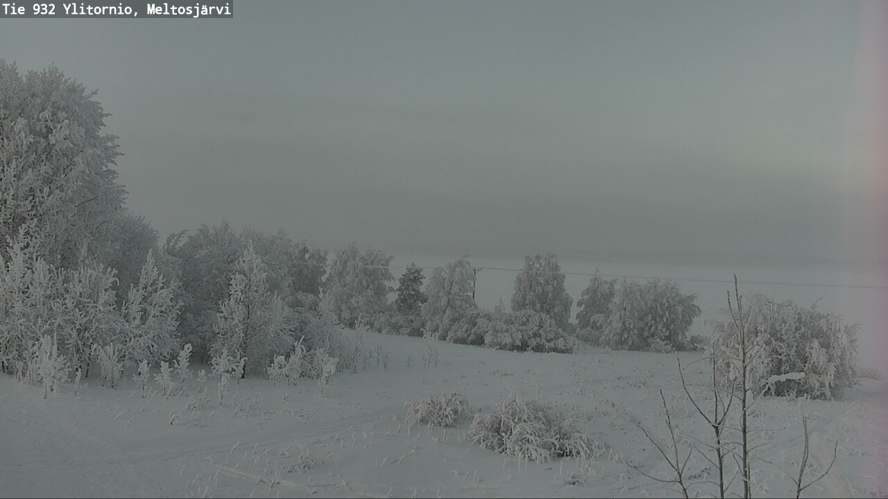 Weather Camera Image Väg 932 Övertorneå, Meltosjä, Ylitornio, Lappi